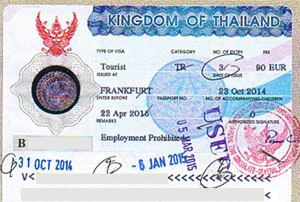 Touristenvisum für Thailand